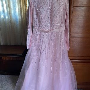 Wedding/ party pink satin dress.